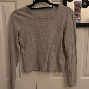 Aerie Heather Gray Long Sleeve Top